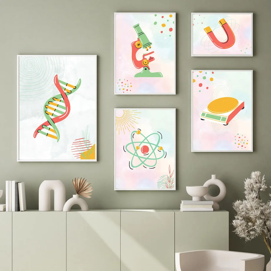 Science Nursery - Poster Kebun DNA Mikroskop Sel Biologi