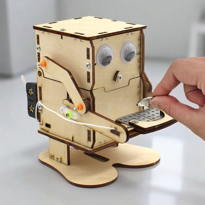Robot Kayu Rakitan DIY Model P - Science Project Kit ulasan dan harga