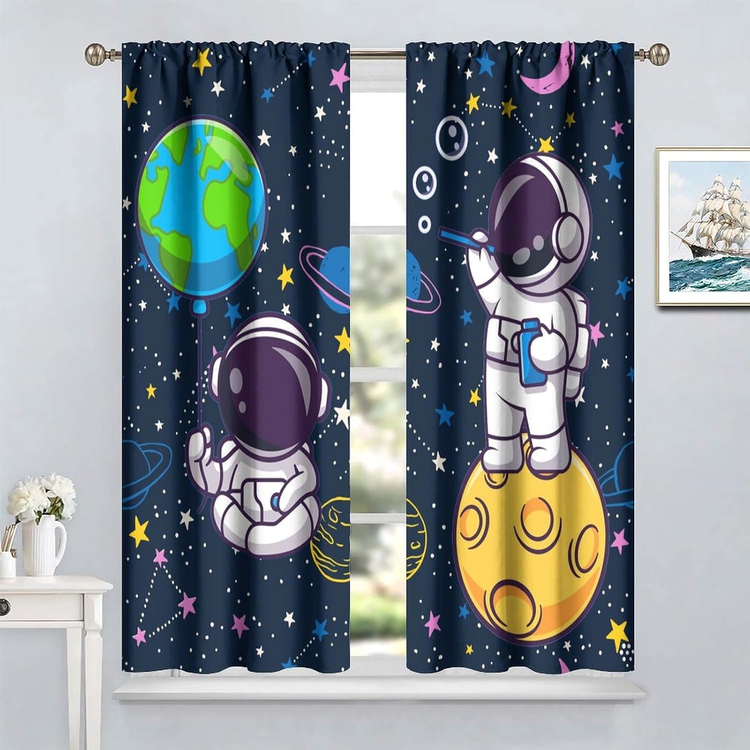 Dekorasi Jendela Tirai Galaksi - Science Nursery ulasan dan harga