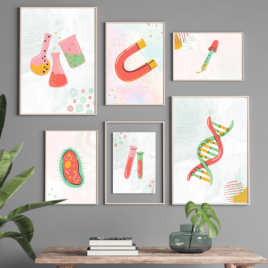 Poster Kebun DNA Mikroskop Sel - Science Nursery ulasan dan harga
