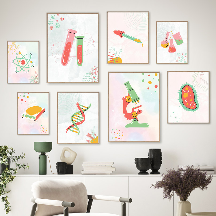 Poster Kebun DNA Mikroskop Sel - Science Nursery ulasan dan harga